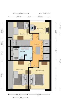 Plattegrond - Bijvank 13, 7681 ZA Vroomshoop - Eerste verdieping.jpg